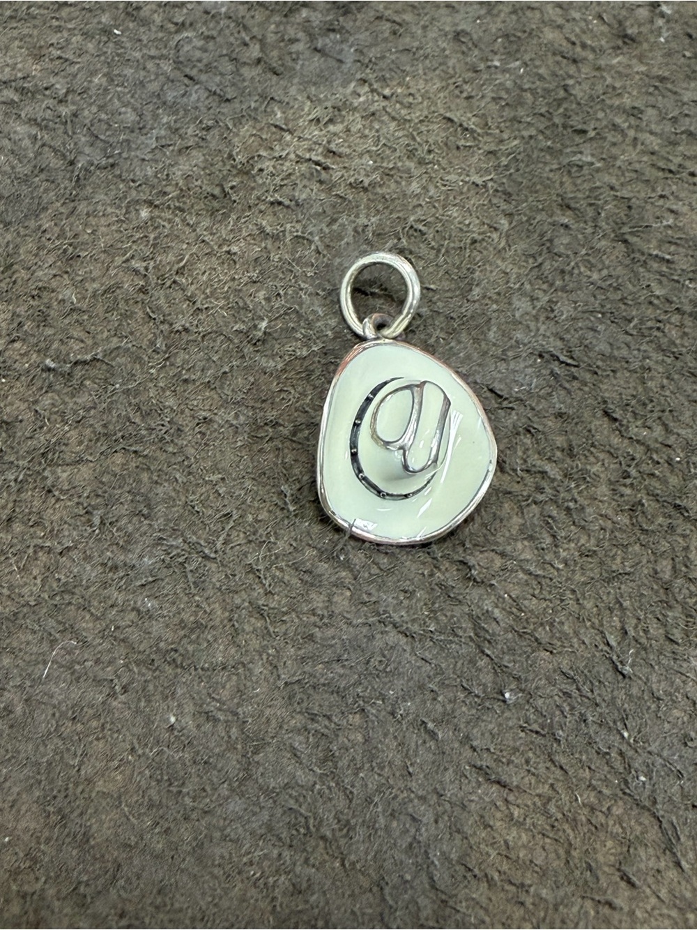 Retired James Avery Sterling Silver White Enamel hat Charm limited edition